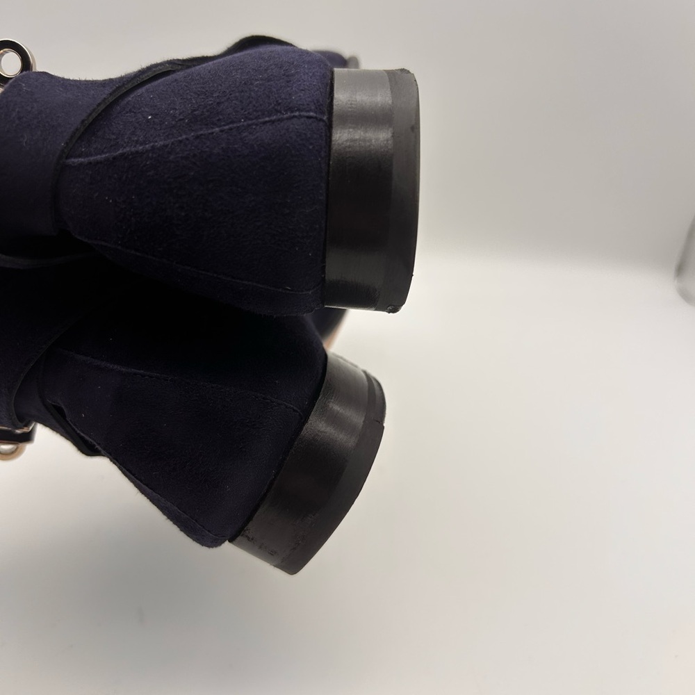 Hermes Neo Boots Navy Suede Palladium Hardware SIZE 38.5 No Box No Dustbag - Picture 13 of 16